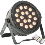 Ibiza light thinpar - 18x1rgb - projecteur par light extra plat 18 led rgb 1w
