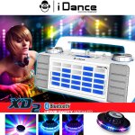 Idance xd2 enceinte 50w � leds bleu aux / fm / usb / fader / mixer / bt + effet ovni led rvb