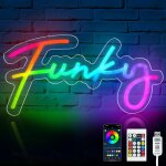 Ihdih - funky enseigne lumineuse neon dynamique, effets dynamiques colors, lumineux lampe led funky ...