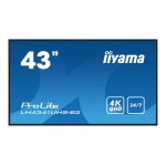 Iiyama prolite lh4341uhs - b2 - 43  �cran lcd r�tro - �clair� par led - signalisation num�rique - 4k ...