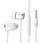 In - ear supper bass metal earbuds écouteurs casque microphone 3, 5 mm casques, argent In - ear supper bass metal earbuds écouteurs casque microphone 3, 5 mm casques, argent