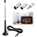 Indoor fm / dab antenna with magnetic base and 3m extension cable, compatible for portable radio tuner ...