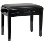 Innox pb 40bk banquette piano noir brillant, cuir noir