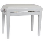 Innox pb 40w banquette piano blanc brillant, cuir blanc