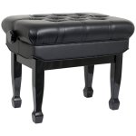 Innox pb 60bk banquette piano noir brillant, similicuir noir