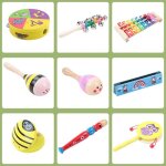Instrument de musique en bois pour bbs, jouet xylophone pour bbs filles et garons, amusant, educatif, ...