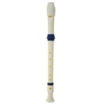 Instrument de musique flûte a bec soprano 6 trous blanc bleu Instrument de musique flûte a bec soprano 6 trous blanc bleu