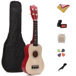 Instrument de musique de guitare d'ukulele de tilleul d'hawa? de 21 pouces avec le sac de tuner