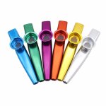 Instruments de musique en m�tal, 6 couleurs, kazoo, harmonica, fl�te a bouche, compagnon avec guitare ...