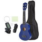 Instrument de musique ukulélé soprano economique de 21 pouces avec accordeur de cordes de sac de transport ... Instrument de musique ukulélé soprano economique de 21 pouces avec accordeur de cordes de sac de transport ...