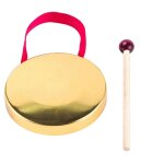 Instrument de percussion de gong a main de 12 cm avec marteau de jeu rond pour le festival de l'école ... Instrument de percussion de gong a main de 12 cm avec marteau de jeu rond pour le festival de l'école ...