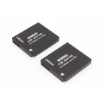 Intensilo 2 x li - ion batterie 1000mah (3. 7v) pour cam�ra panasonic lumix dmc - ts10a, dmc - ts10k, ...