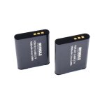 Intensilo 2 x li - ion batterie 1050mah (3. 7v) pour appareil photo, cam�scope olympus tough tg - 1, ...