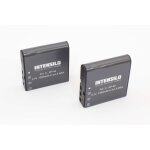 Intensilo 2 x li - ion batterie 1250mah (3. 7v) pour camra vido, camscope casio exilim ex - z100mr, ...