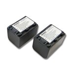 Intensilo 2x li - ion batterie 1500mah (7. 4v) pour camscope, camra vido sony dcr - sx30, dcr - sx30e, ...