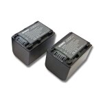 Intensilo 2x li - ion batterie 1640mah (7. 2v) pour camscope, camra vido sony hdr - cx320eb, hdr - ...