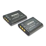 Intensilo 2x li - ion batterie 600mah (3. 6v) pour appareil photo, cam�ra pentax optio l50, m50, m60, ...