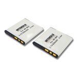 Intensilo 2x li - ion batterie 630mah 3. 7v pour photo vid�o cam�ra sony cybershot dsc - wx80, dsc - ...