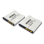 Intensilo 2x li - ion batterie 630mah 3. 7v pour photo vid�o cam�ra sony cybershot dsc - wx9, dsc - wx30, ...