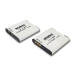 Intensilo 2x li - ion batterie 770mah (3. 7v) pour cam�ra olympus mju tough 6000, 6010, 6020, 8000, 8010 ...