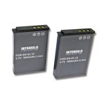 Intensilo 2x li - ion batterie pour appareil photo, camscope nikon coolpix s1000pj, s1100, s1100pj, ...