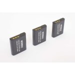 Intensilo 3 x li - ion batterie 1100mah (3. 6v) pour appareil photo, sony cyber - shot dsc - w220 / l, ...