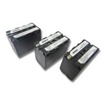 Intensilo 3x li - ion batterie 6600mah (7. 4v) pour camra vido sony hxr - nx5e comme np - f960, np ...