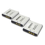 Intensilo 3x li - ion batterie 700mah (3. 6v) pour appareil photo, cam�ra vid�o agfa agfaphoto optima ...