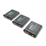 Intensilo 3x li - ion batterie 700mah (3. 7v) pour cam�ra olympus tought tg - 310, tg - 320 comme li ...