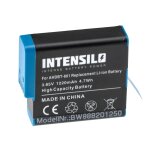 Intensilo batterie compatible avec gopro hero 5 black, 6 black, 7 black, 7 silver, 7 white, 8 appareil ...