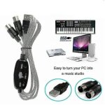 Interface usb vers midi convertisseur cble cble musique clavier mac windows 7 8 10