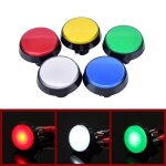 Interrupteur 60mm pour lecteur vido d'arcade, grande lampe clairage  led rond, bouton poussoir