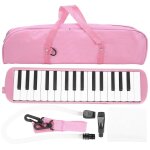 Irin melodica 32 key wind instrument de musique adapté au sac de pratique pour débutant (rose) Irin melodica 32 key wind instrument de musique adapté au sac de pratique pour débutant (rose)