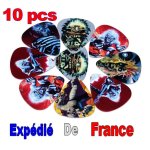 Iron maiden : lot de 10 pcs mdiators guitare rock zombie skull - abs semi rigide -