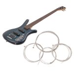 Jeu de cordes pour basse electrique, 4 cordes en acier inoxydable, pour débutant, remplacement, equipement ... Jeu de cordes pour basse electrique, 4 cordes en acier inoxydable, pour débutant, remplacement, equipement ...