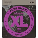Jeu de cordes guitare electrique d'addario epn120 pure nickel super light 9 - 41 Jeu de cordes guitare electrique d'addario epn120 pure nickel super light 9 - 41