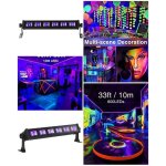 Jeux de lumi�re barres uv � 6 leds 6x3w lumi�re noire soir�e dansantes fluo pa dj led mix sono bar club ...