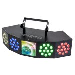 Jeu de lumi�re ibiza light combi - fx4, effet 3 - en - 1 wash / strobe 4 x 12 led rgbw moone 144 led ...
