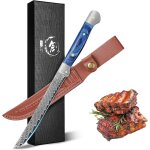 Jexnovashop - couteau de cuisine professionnel de 14, 5 cm en acier damas avec noyau vg10, couteau avec ...