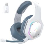 Jfkjg - casque gaming sans fil pour ps5 pc ps4, son surround 7. 1, wireless 2. 4ghz usb, micro antibruit ...