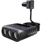 Jgd - allume cigare usb chargeur de voiture 180w typ c pd qc 3. 0, pd 30w 3 prises adaptateur 12v / 24v ...