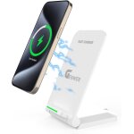 Jgd - chargeur induction stand, 15w qi certifi� wireless - charge sans fil rapide � double bobine pour ...