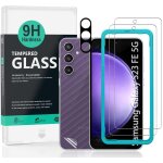 Jgd - protecteur d'�cran pour samsung galaxy s23 fe 5g�6, 4  avec 2 pi�ces en verre tremp�, 1 protection ...
