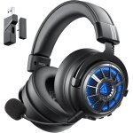Jkum - casque gaming sans fil, e5000bt casque bluetooth 5. 3, casque gamer 2, 4 ghz port usb - c et usb ...