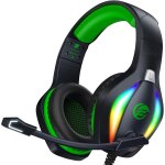 Jkum - fc100 casque gaming pour pc, ps4, ps5, xbox, mac, nintendo switch, casque gamer ps4 avec lumire ...
