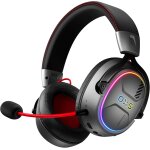 Jkum - storm g2 casque gaming sans fil, son ambiophonique virtuel 7, 1, 3 modes d'egalisation, faible ...