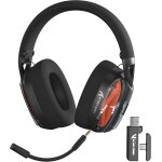 Jkum - x attack shark l60 casque gaming sans fil ultra - lger, 2, 4g / bluetooth / filaire, casque de ...