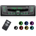 Jkun - rds autoradio bluetooth 5. 0, fm / am autoradio 1 din 7 couleurs eclairage, 65wx4 poste radio ...