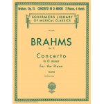 Johannes brahms : concerto no. 1 in d minor, op. 15 (2 - piano score) two pianos, four hands - recueil ...