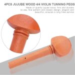 Jujube bois 4 / 4 corde violon corde chevilles set pi�ces de rechange